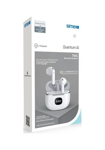 Simex Quantum TWS Dijital Göstergeli Ai Yapay Zekalı Bluetooth Kulaklık